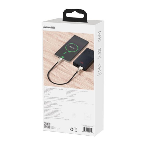 USB kabelis USB-C Baseus Cafule, 66 W, 0,25 m (juodas) - Image 7