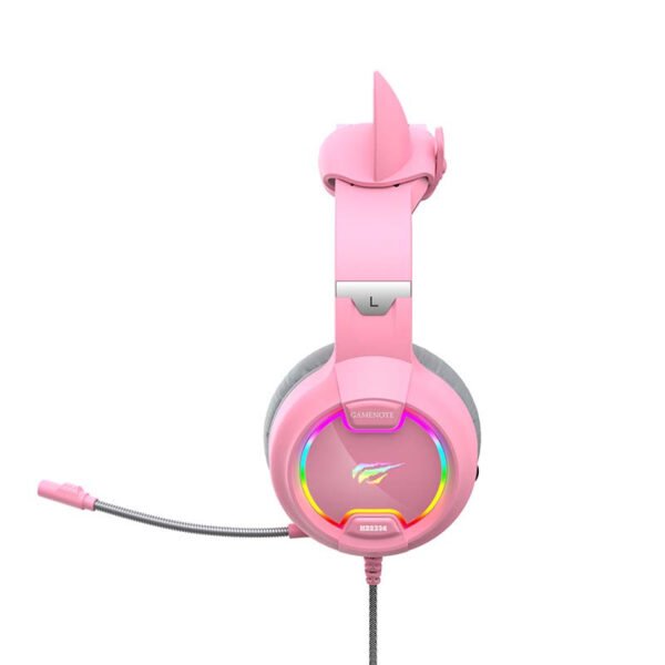 Žaidimų ausinės Havit GAMENOTE H2233d RGB (rožinės spalvos) - Image 5