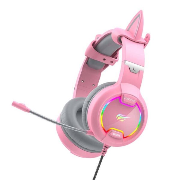 Žaidimų ausinės Havit GAMENOTE H2233d RGB (rožinės spalvos) - Image 2