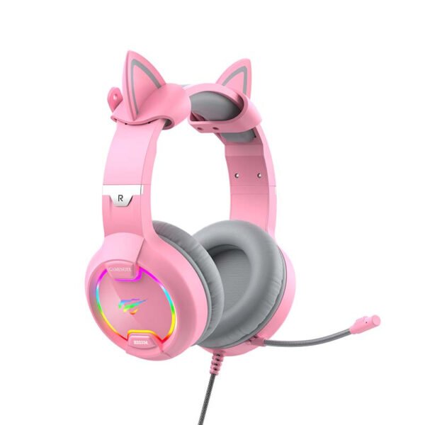 Žaidimų ausinės Havit GAMENOTE H2233d RGB (rožinės spalvos) - Image 4