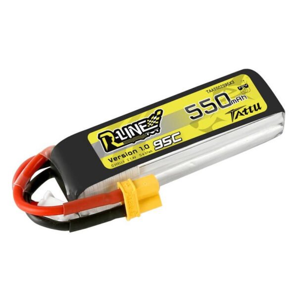 Baterija Tattu R-Line 550mAh 7.4V 95C 2S1P XT30 - Image 2
