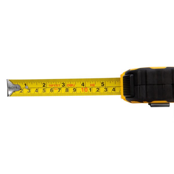 Plieninė matavimo juosta 5 m / 25 mm Deli Tools EDL3797Y (geltona) - Image 5