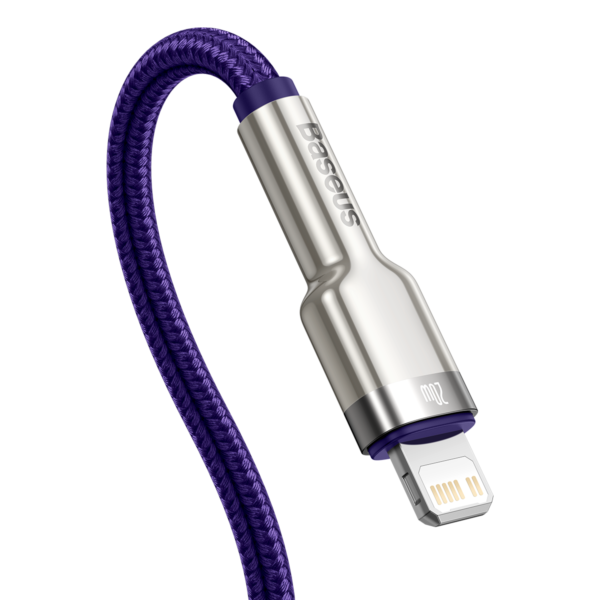 USB-C laidas Lightning Baseus Cafule, PD, 20 W, 1 m (violetinis) - Image 5