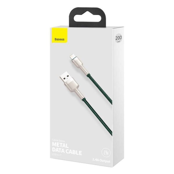 USB laidas Lightning Baseus Cafule, 2,4A, 2 m (žalias) - Image 6