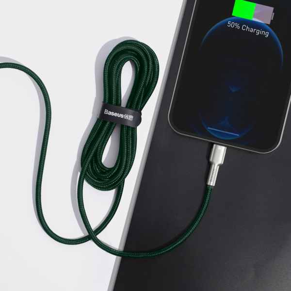 Baseus USB-C laidas Lightning, 2 m (žalias) - Image 9