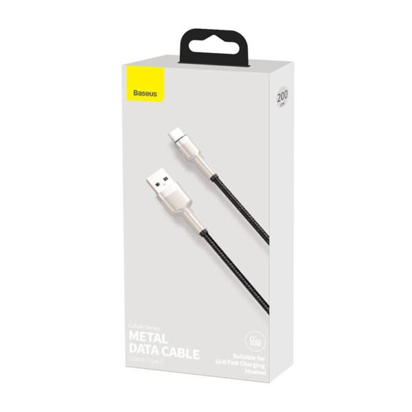 USB kabelis USB-C Baseus Cafule, 66 W, 2 m (juodas) - Image 6