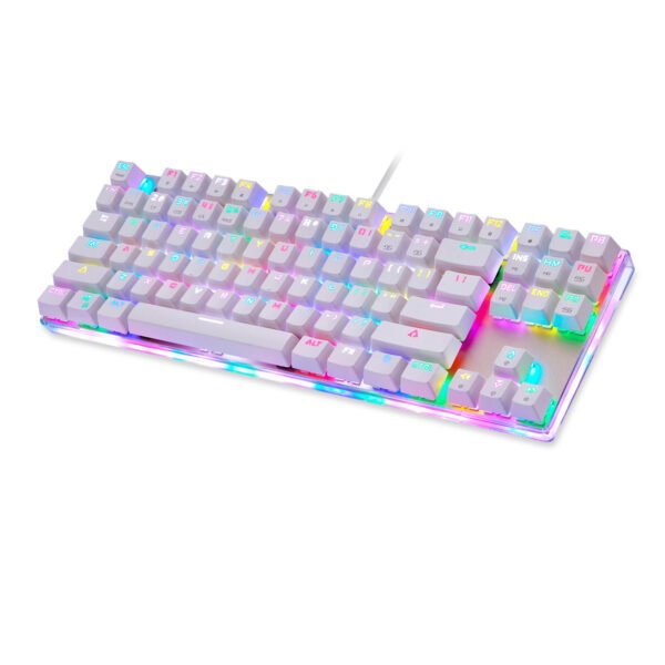 Mechaninė žaidimų klaviatūra Motospeed K87S RGB (balta) - Image 2