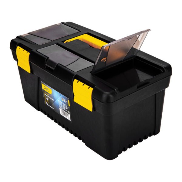 Plastikinė įrankių dėžė Deli Tools EDL432417, 15’’ (geltona) - Image 5
