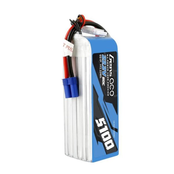 Baterija GensAce 5100 mAh 22,2 V 80C 6S1P EC5 - Image 5