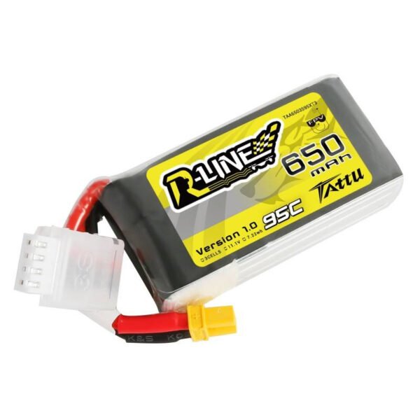 Baterija Tattu R-Line 650 mAh 11,1 V 95C 3S1P XT30 Lipo - Image 2