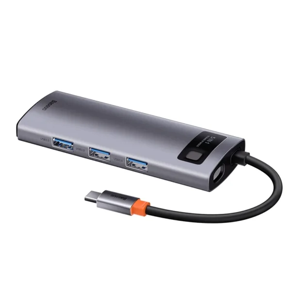 Adapteris 5in1 Baseus Hub USB-C į 3x USB 3.0 + HDMI + USB-C PD - Image 6