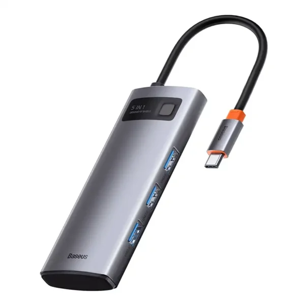 Adapteris 5in1 Baseus Hub USB-C į 3x USB 3.0 + HDMI + USB-C PD - Image 2