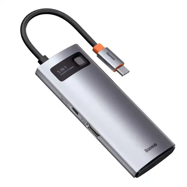 Adapteris 5in1 Baseus Hub USB-C į 3x USB 3.0 + HDMI + USB-C PD - Image 4