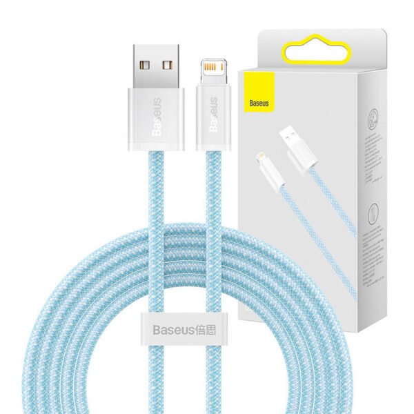 Baseus Dynamic USB ir Lightning kabelis, 2,4 A, 2 m (mėlynas) - Image 6