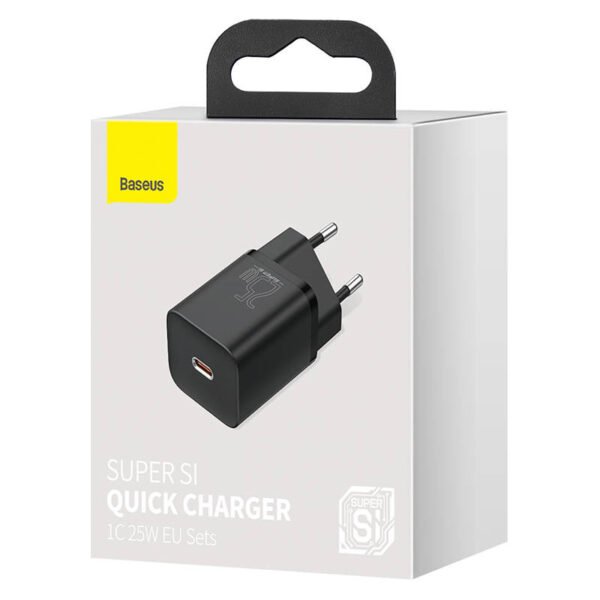Baseus Super Si greitasis įkroviklis 1C 25W (juodas) - Image 8