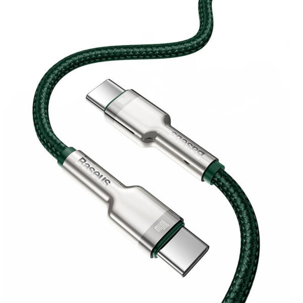 Kabelis iš USB-C į USB-C Baseus Cafule, 100 W, 2 m (žalias) - Image 8