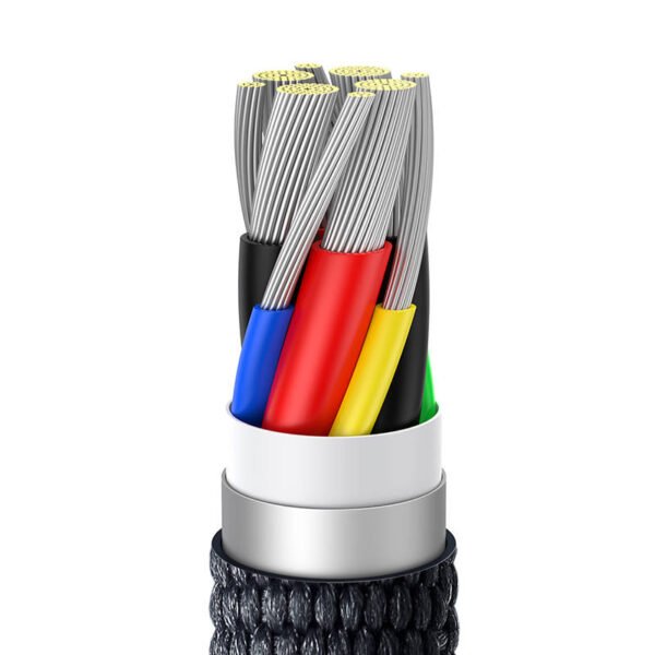 Baseus Crystal Shine kabelis USB-C į USB-C, 100 W, 1,2 m (juodas) - Image 4