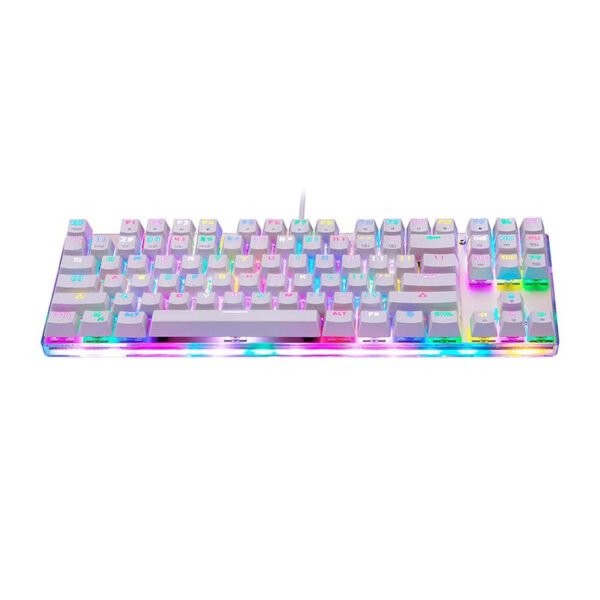 Mechaninė žaidimų klaviatūra Motospeed K87S RGB (balta) - Image 5