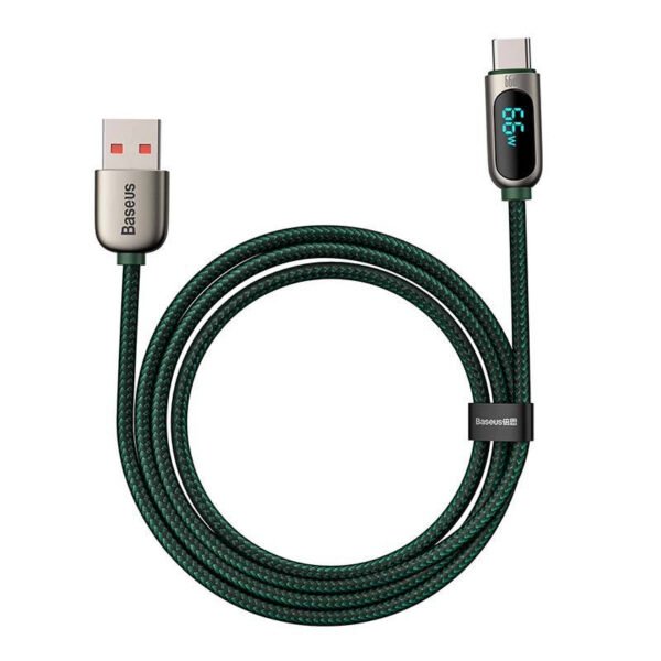 Baseus ekrano kabelis iš USB į Type-C, 66 W, 1 m (žalias) - Image 6