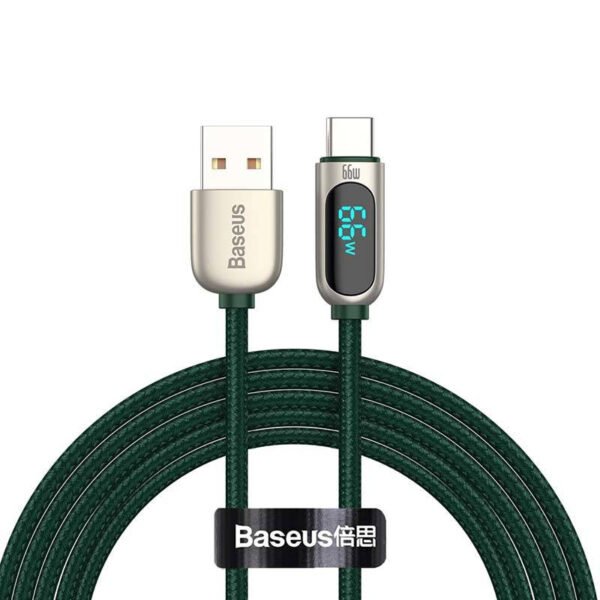 Baseus ekrano kabelis iš USB į Type-C, 66 W, 1 m (žalias) - Image 7