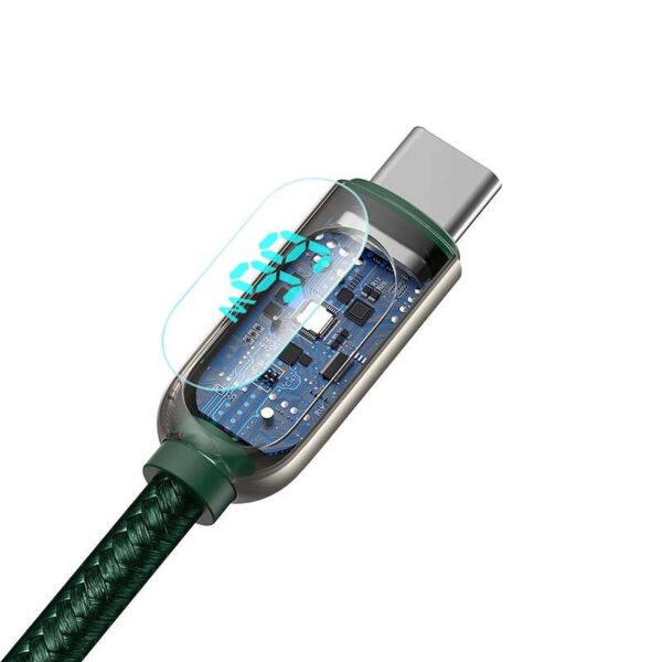 Baseus ekrano kabelis iš USB į Type-C, 66 W, 1 m (žalias) - Image 5