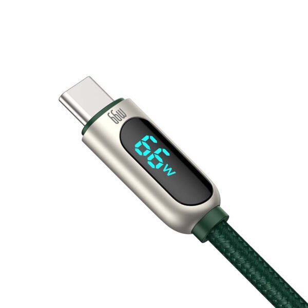 Baseus ekrano kabelis iš USB į Type-C, 66 W, 1 m (žalias) - Image 4