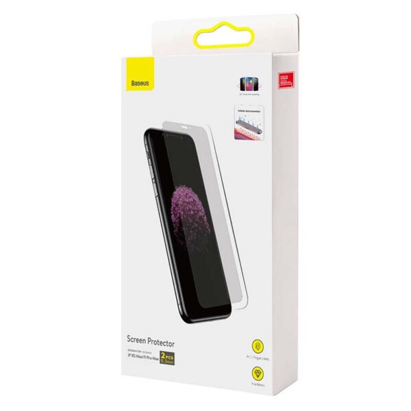 Baseus 0,3 mm ekrano apsauga (2 vnt. pakuotė), skirta iPhone XS Max/11 Pro Max 6,5 colio - Image 6