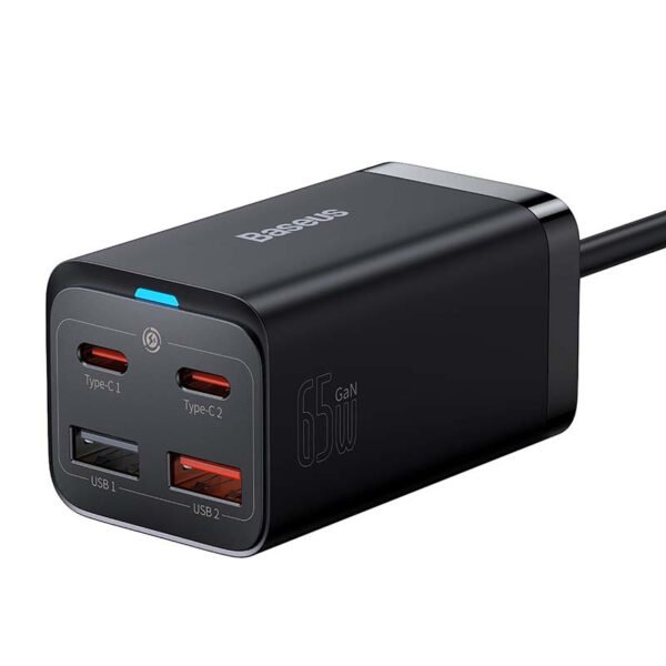 Greitasis įkroviklis Baseus GaN3 Pro, 2x USB-C, 2x USB, 65 W (juodas) - Image 7