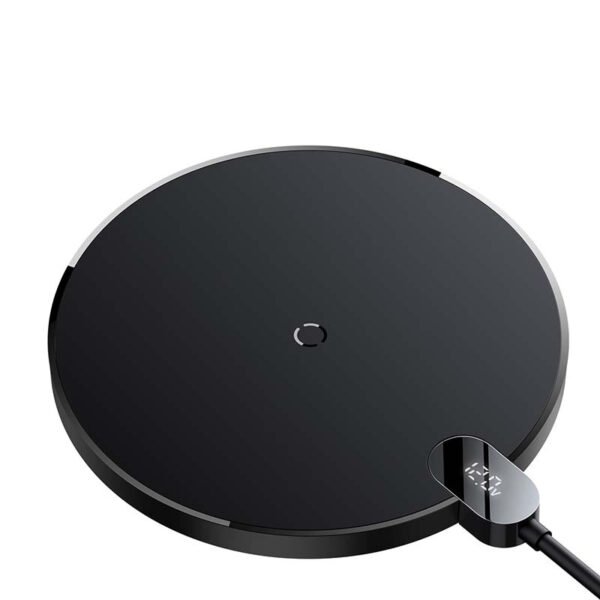 Indukcinis belaidis įkroviklis Baseus Digital LED 15W (juodas) - Image 6