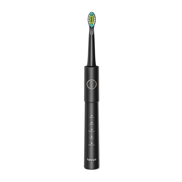 Ultragarsinis dantų šepetėlis su antgalių rinkiniu ir vandens irigatoriumi FairyWill FW-5020E + FW-E11 (juodas) - Image 3