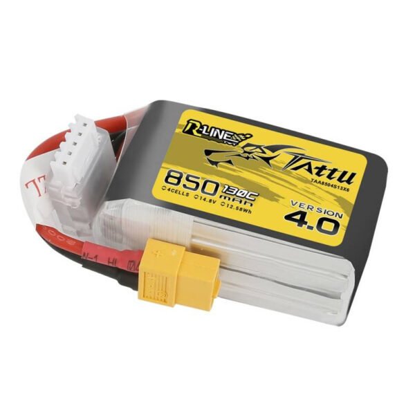 Akumuliatorius Tattu R-Line 850mAh 14,8V 130C 4S1P XT60 - Image 2