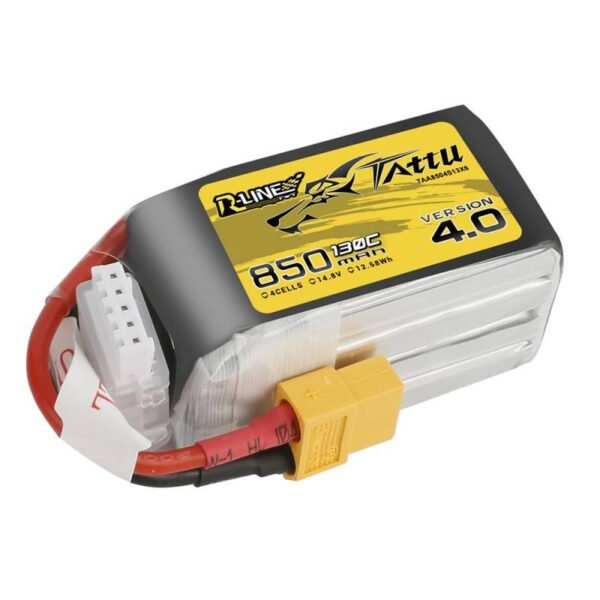 Akumuliatorius Tattu R-Line 850mAh 14,8V 130C 4S1P XT60 - Image 3