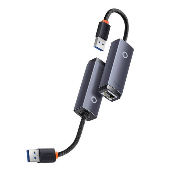 Tinklo adapteris Baseus Lite Series USB į RJ45, 1000Mbps (pilkas) - Image 3