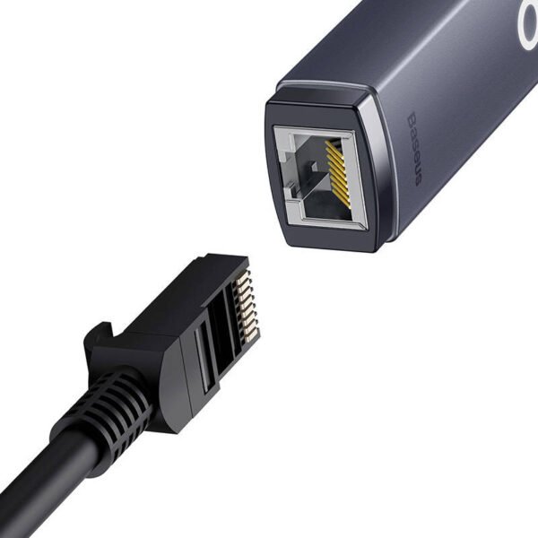 Tinklo adapteris Baseus Lite Series USB į RJ45, 1000Mbps (pilkas) - Image 4