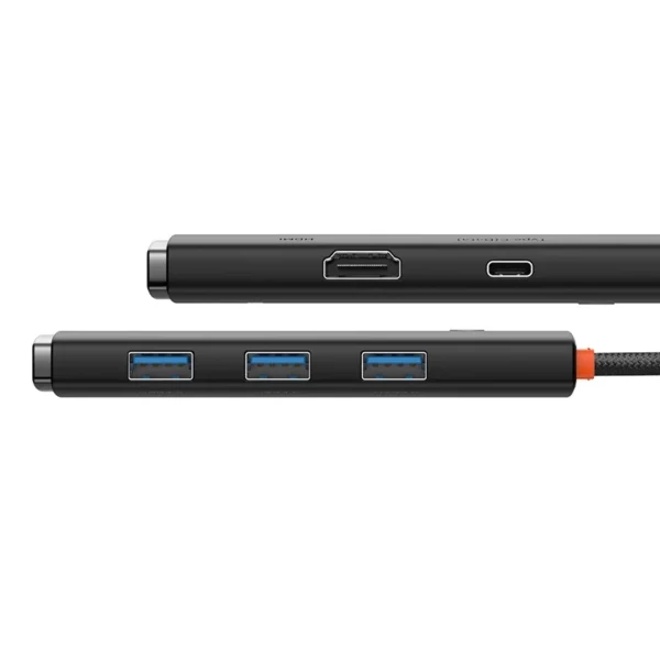 Baseus Lite Series Hub 5w1 USB-C į 3x USB 3.0 + USB-C + HDMI (juodas) - Image 4