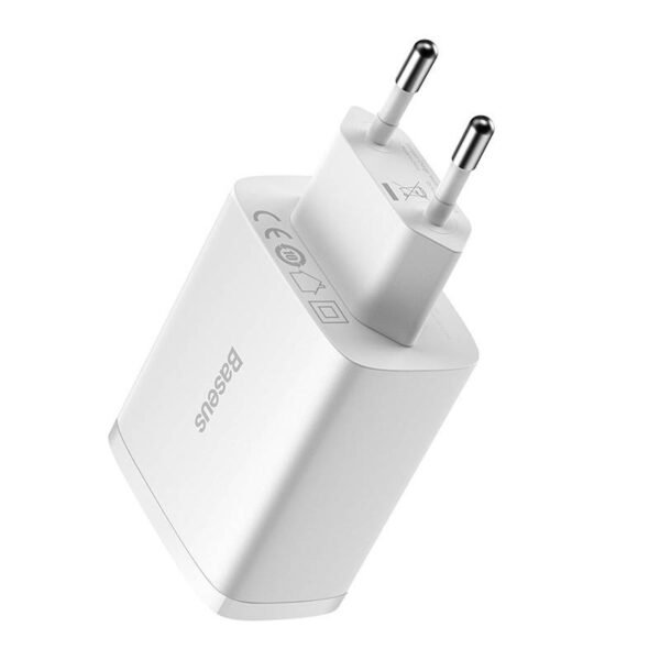 Baseus kompaktiškas greitasis įkroviklis, 3x USB, 17 W (baltas) - Image 4