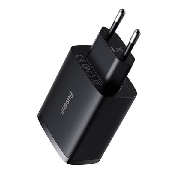 Baseus kompaktiškas greitasis įkroviklis, 3x USB, 17 W (juodas) - Image 4
