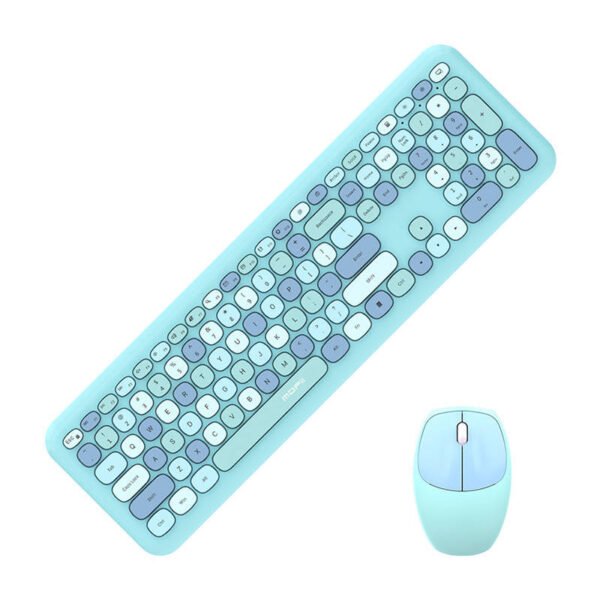 Belaidė klaviatūra ir pelė MOFII 666 2.4G (mėlyna) - Image 2