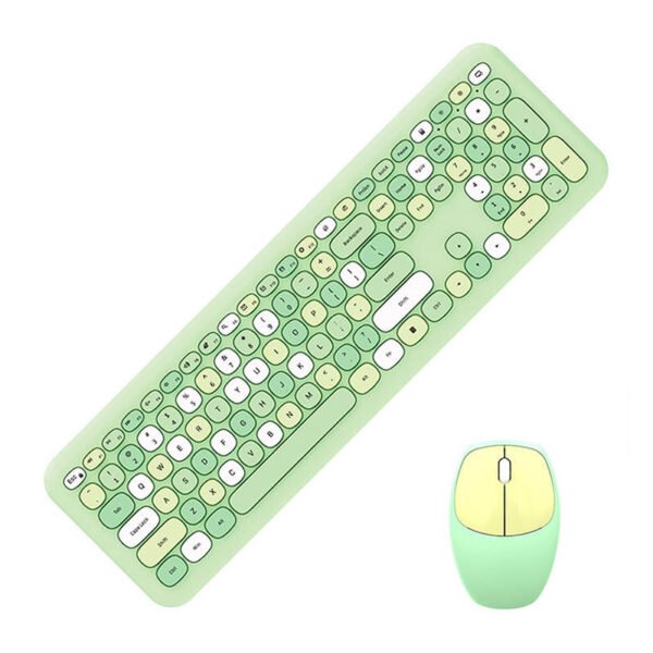 Belaidė klaviatūra ir pelė MOFII 666 2.4G (žalia) - Image 2