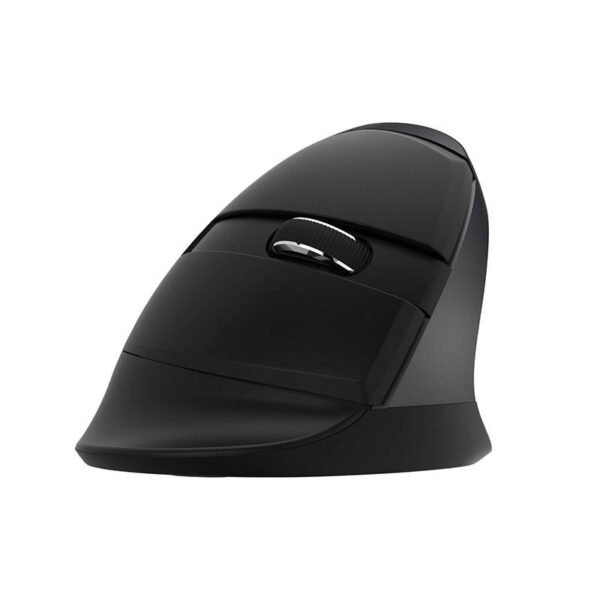 Belaidė vertikali pelė Delux M618Mini DB BT + 2.4G 2400 DPI (juoda) - Image 2