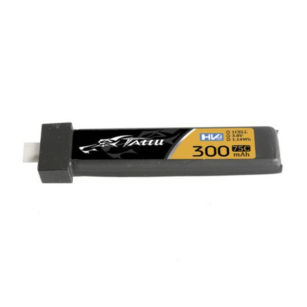 Tattu LiPo 300mAh 3.8V 75C 1S1P HV BT2.0.5 baterija (5 vnt.) - Image 4
