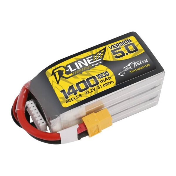 Baterija Tattu R-Line 5.0 1400mAh 22.2V 150C 6S1P XT60 - Image 3