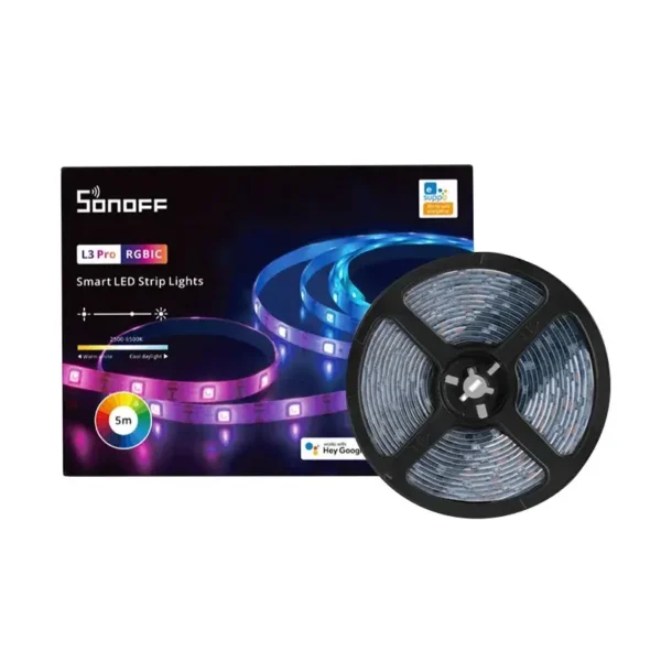 Išmanioji WiFi RGBIC LED juosta Sonoff L3 Pro 5 m - Image 2