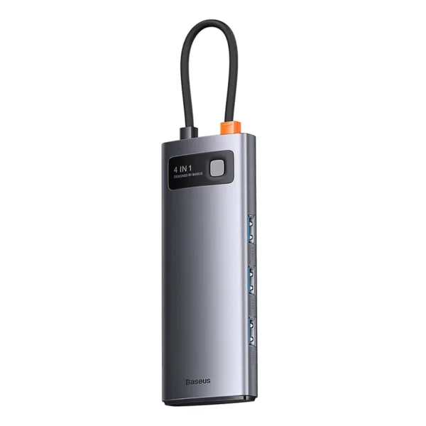 Hub 4in1 Baseus Metal Gleam Series, USB-C į 4x USB 3.0 - Image 3