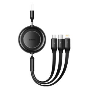 USB 3-in-1 cable for micro USB / USB-C / Lightning 3.5A 1.1m (Black)