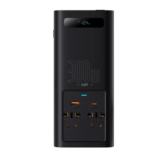 Galios keitiklis Baseus 300W (220V CN/EU) (juodas) - Image 2