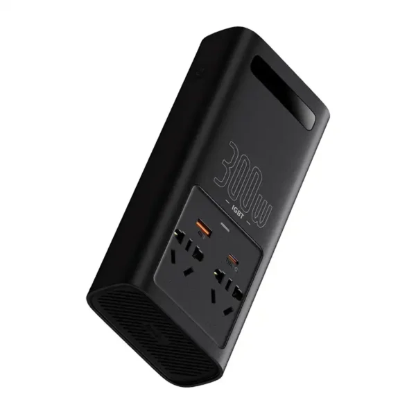 Galios keitiklis Baseus 300W (220V CN/EU) (juodas) - Image 5