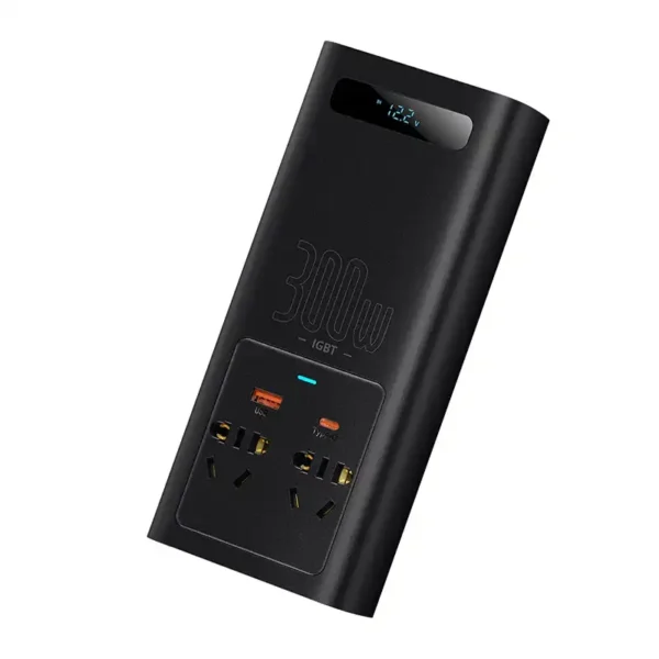 Galios keitiklis Baseus 300W (220V CN/EU) (juodas) - Image 6