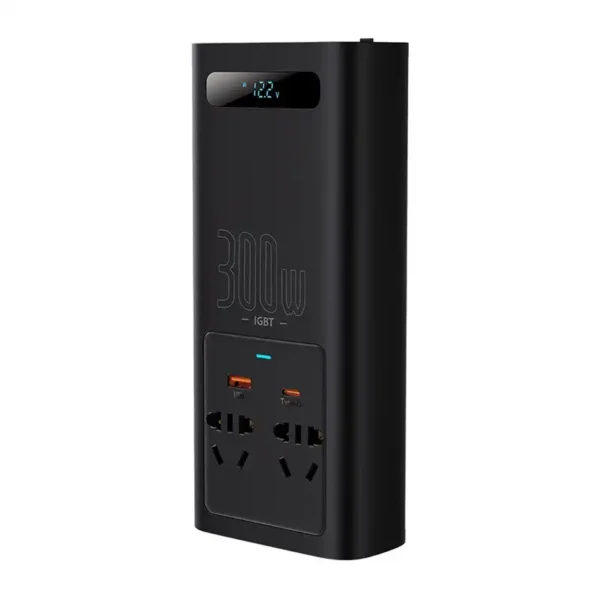 Galios keitiklis Baseus 300W (220V CN/EU) (juodas) - Image 3