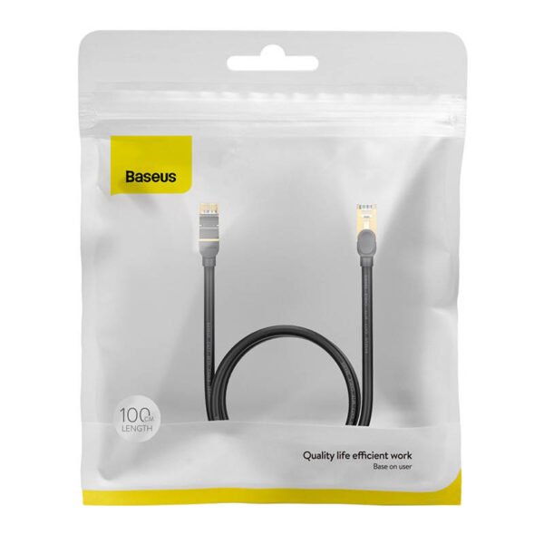 Baseus Ethernet RJ45, 10Gbps, 1m tinklo kabelis (juodas) - Image 6